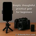 Stop researching, start creating! Your phone + mic + tripod = starter kit. Discover the simple, budget video production equipment for beginners.