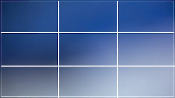 What is rule of thirds design grid? The grid lines on a 16:9 aspect ratio screen.