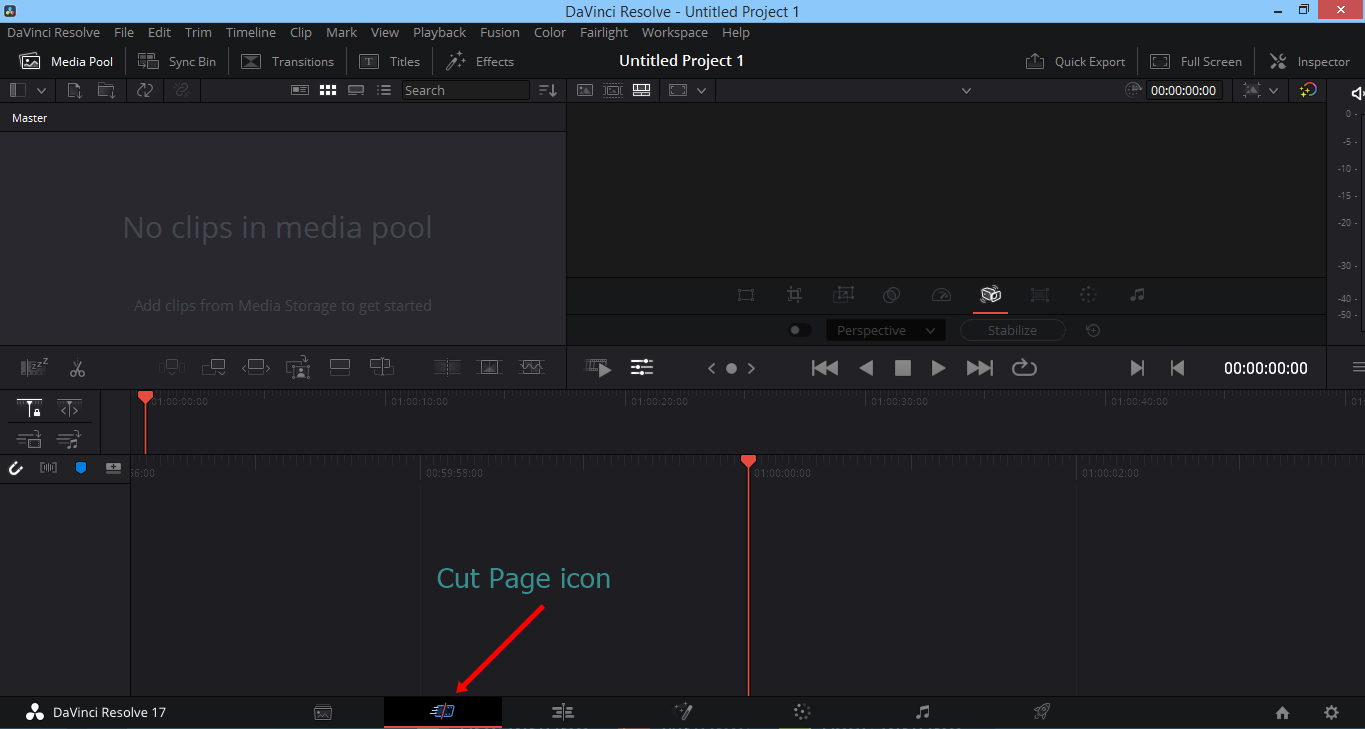 DaVinci Resolve Cut Page