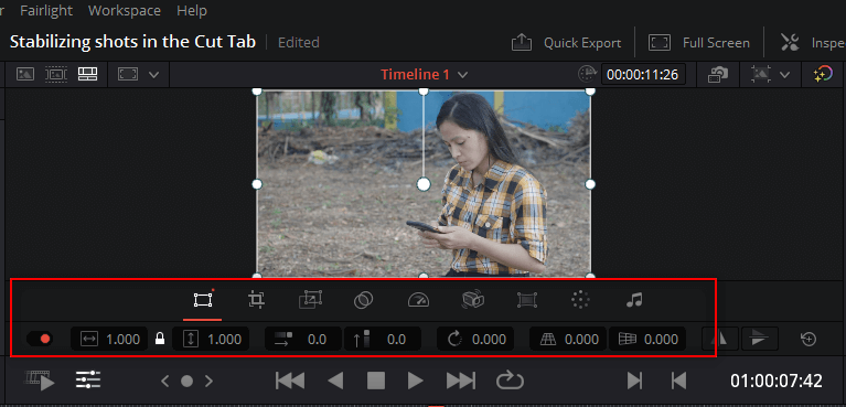 DaVinci Resolve Cut Tab 2