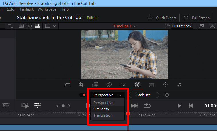 DaVinci Resolve Cut Tab 5