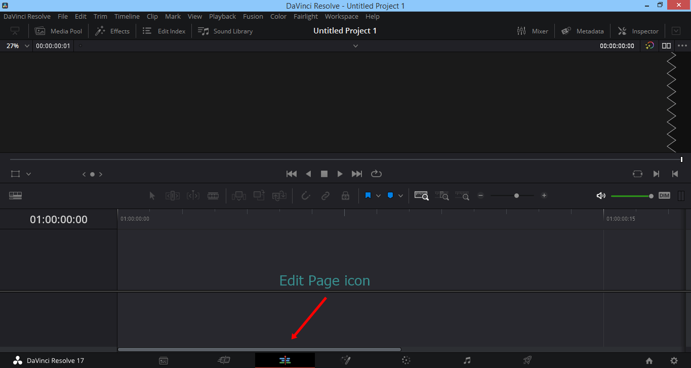 DaVinci Resolve Edit Page