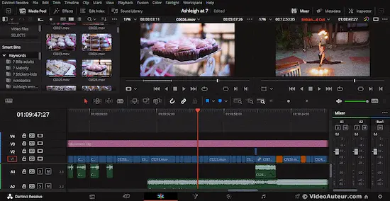 How do I go to edit mode in DaVinci Resolve? What is the difference between cut page and edit page?
