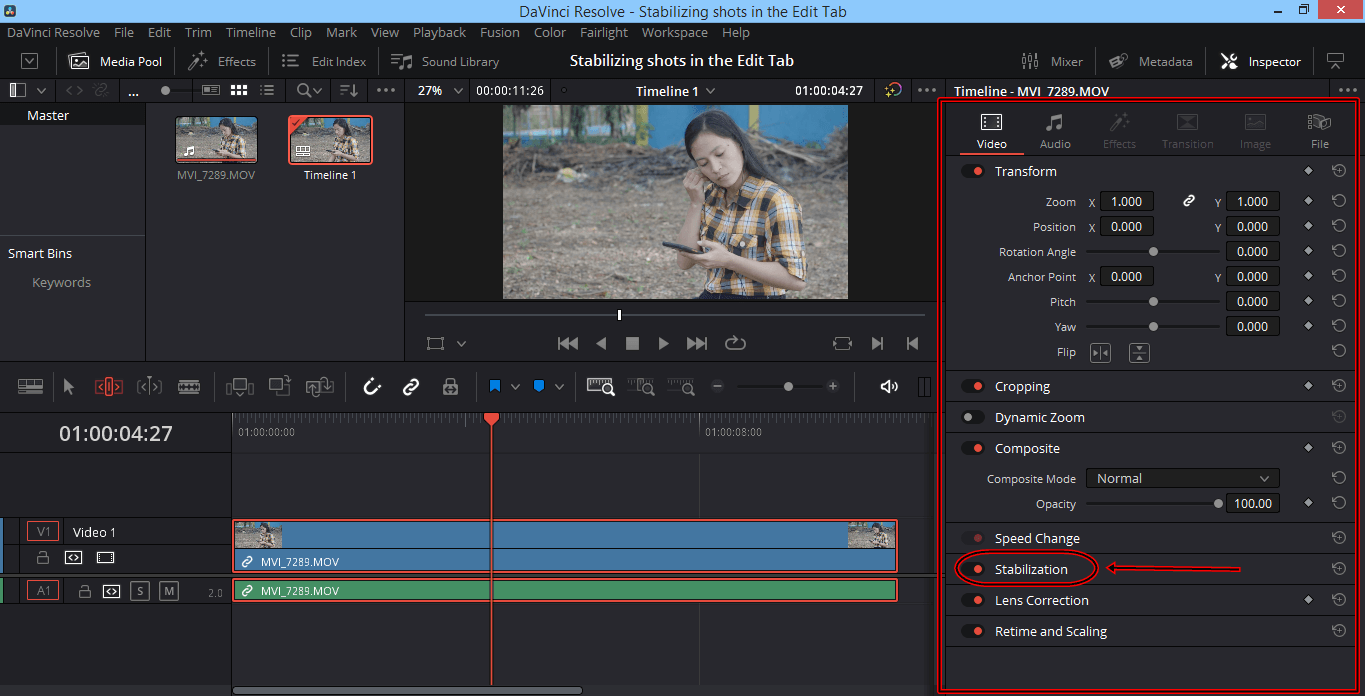 DaVinci Resolve Edit Tab 4
