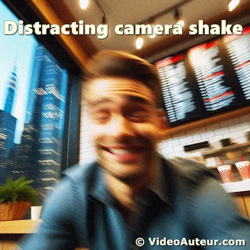What's a problem with too much camera movement?