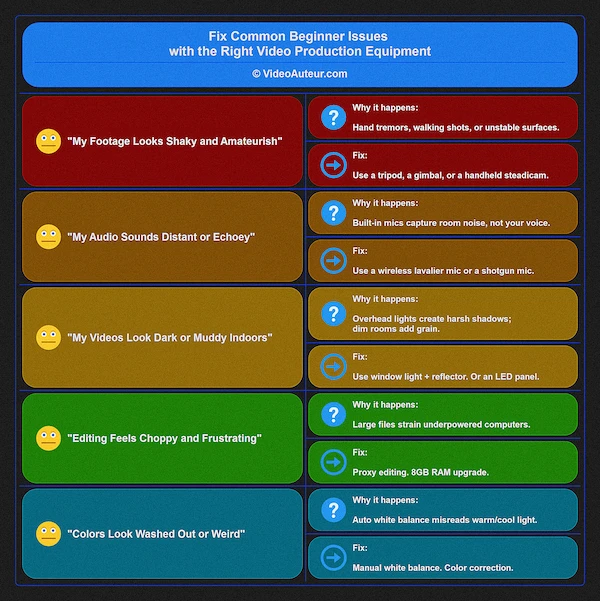 common beginner issues in video production common beginner issues in video production
