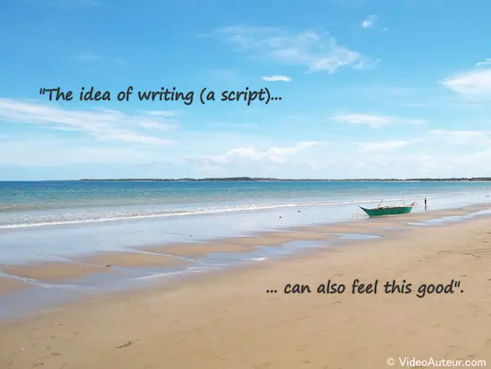 Script writing can also feel less scary. Script writing can also feel less scary.