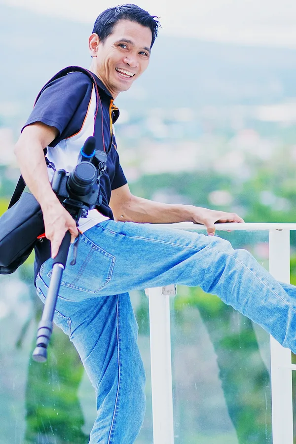 Making videos by yourself. Picture of me by Ting Cunanan.