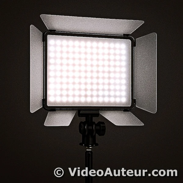 A basic LED panel light for videography A basic LED panel light for videography