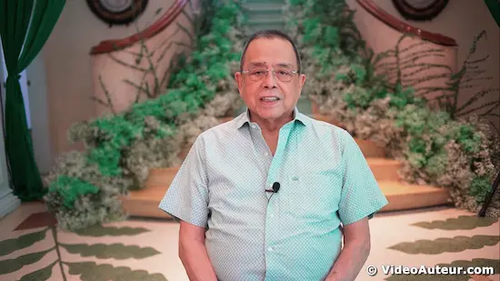 an on-camera video greeting that uses a lav mic for clear and high quality audio