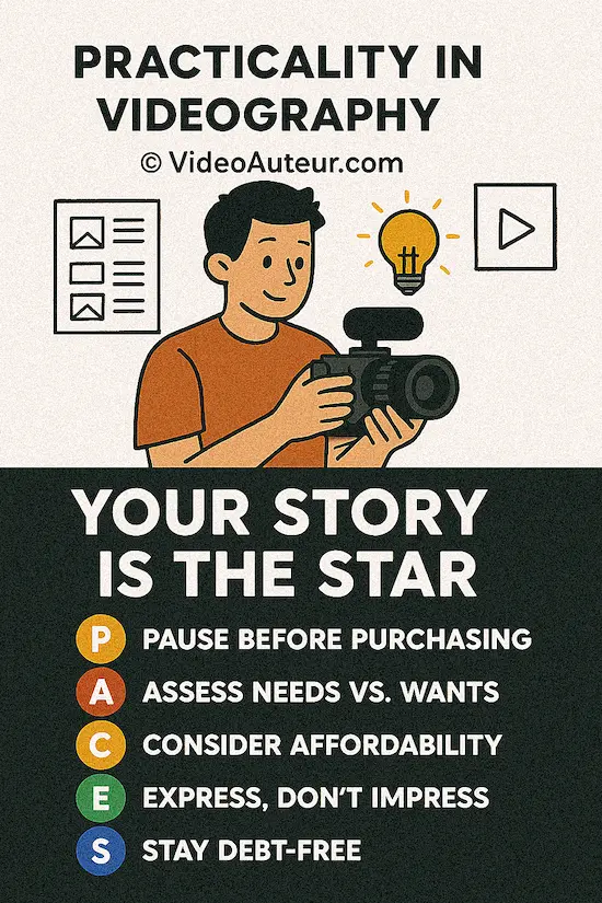 Learn the art of practicality in videography. Stop chasing shiny gear and focus on what truly matters: your story. Create amazing videos on a budget.