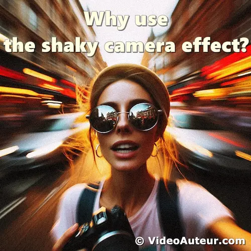 What is the shake effect on a video camera?