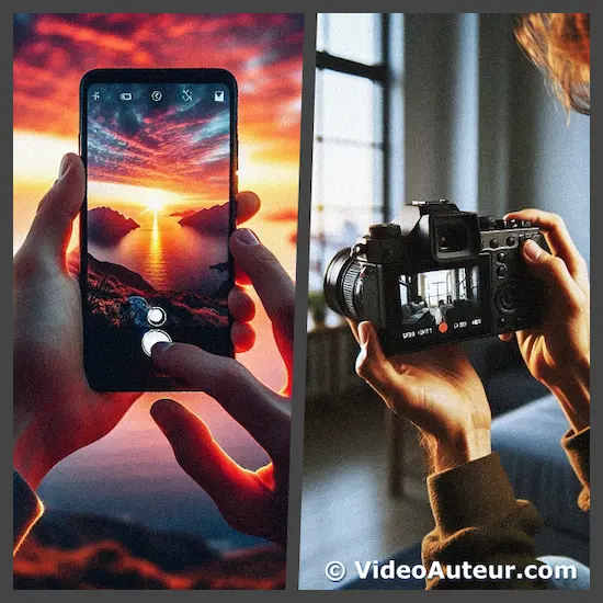 What are the advantages of filming with a phone? Are mirrorless cameras better for videography?