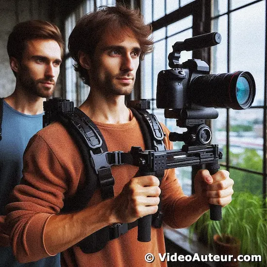 example of a shoulder mount as camera stabilizer