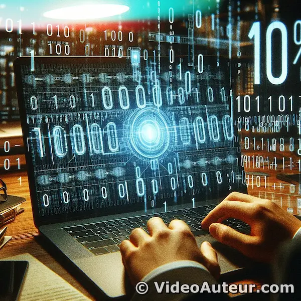 An image illustrating the ones and zeros in a digital code. An image illustrating the ones and zeros in a digital code.