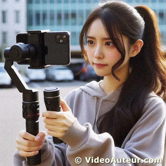a smartphone-based video content creator who uses a gimbal