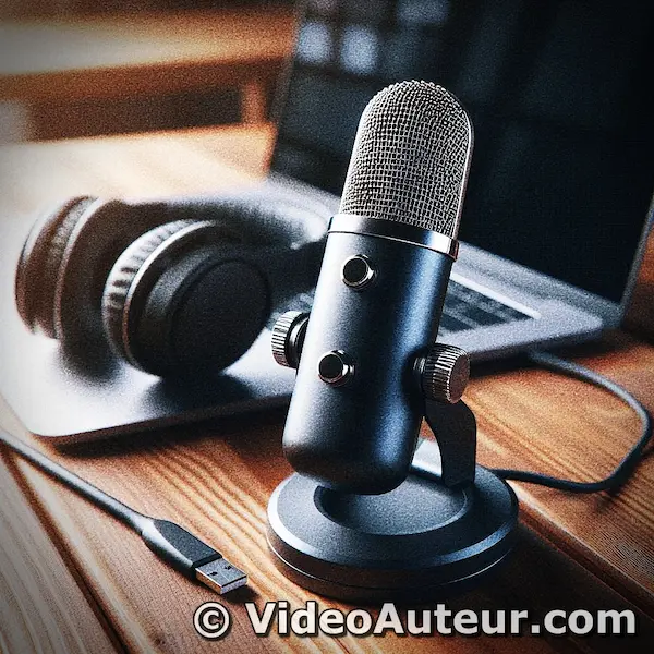 A USB microphone connects to your computer via a USB port. It's commonly used for recording high-quality audio like voice overs. A USB microphone connects to your computer via a USB port. It's commonly used for recording high-quality audio like voice overs.