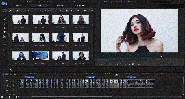 Sample video editing software and its user interface.