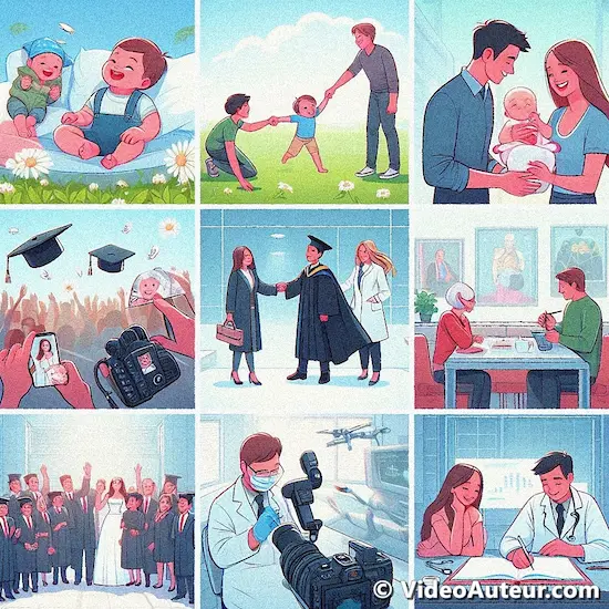 Event-driven videos capture specific events, with improvisation needed as the situation unfolds.