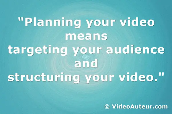 How do you plan your video presentation?